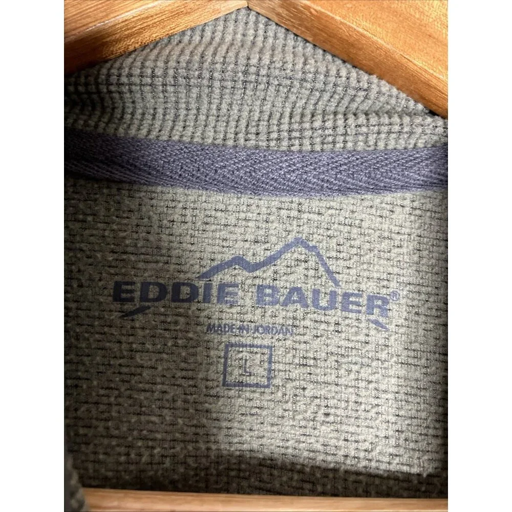 Eddie Bauer Green Fleece 1/2 Zip Sweater Men's Large